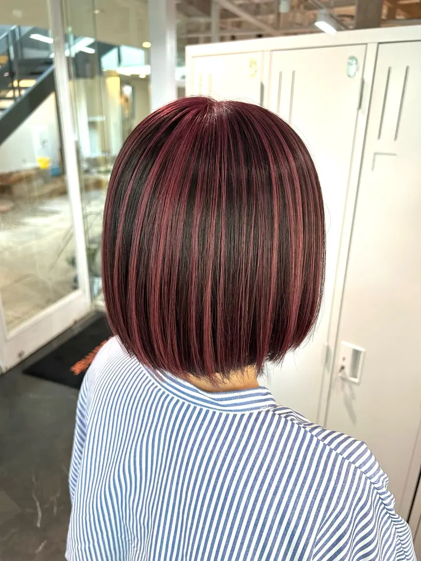ミディアム ヘアカラー 寺澤 歩佳のヘアスタイル