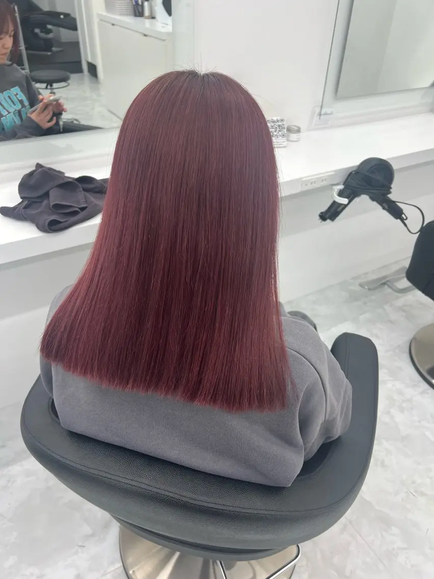 ミディアム カラー 💖似合わせカラー ブリーチ💖レイヤーのヘアスタイル