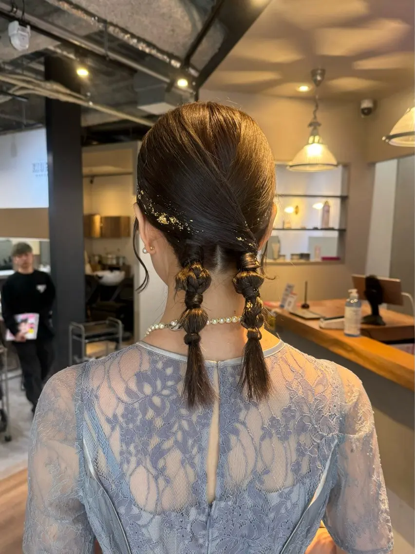 ミディアム ヘアアレンジ 韓国ヘア🇰🇷 YUKINAのヘアスタイル