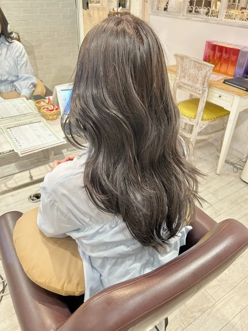 ロング 韓国風ヘア JUNO HAIR 💫CHISATOのヘアスタイル