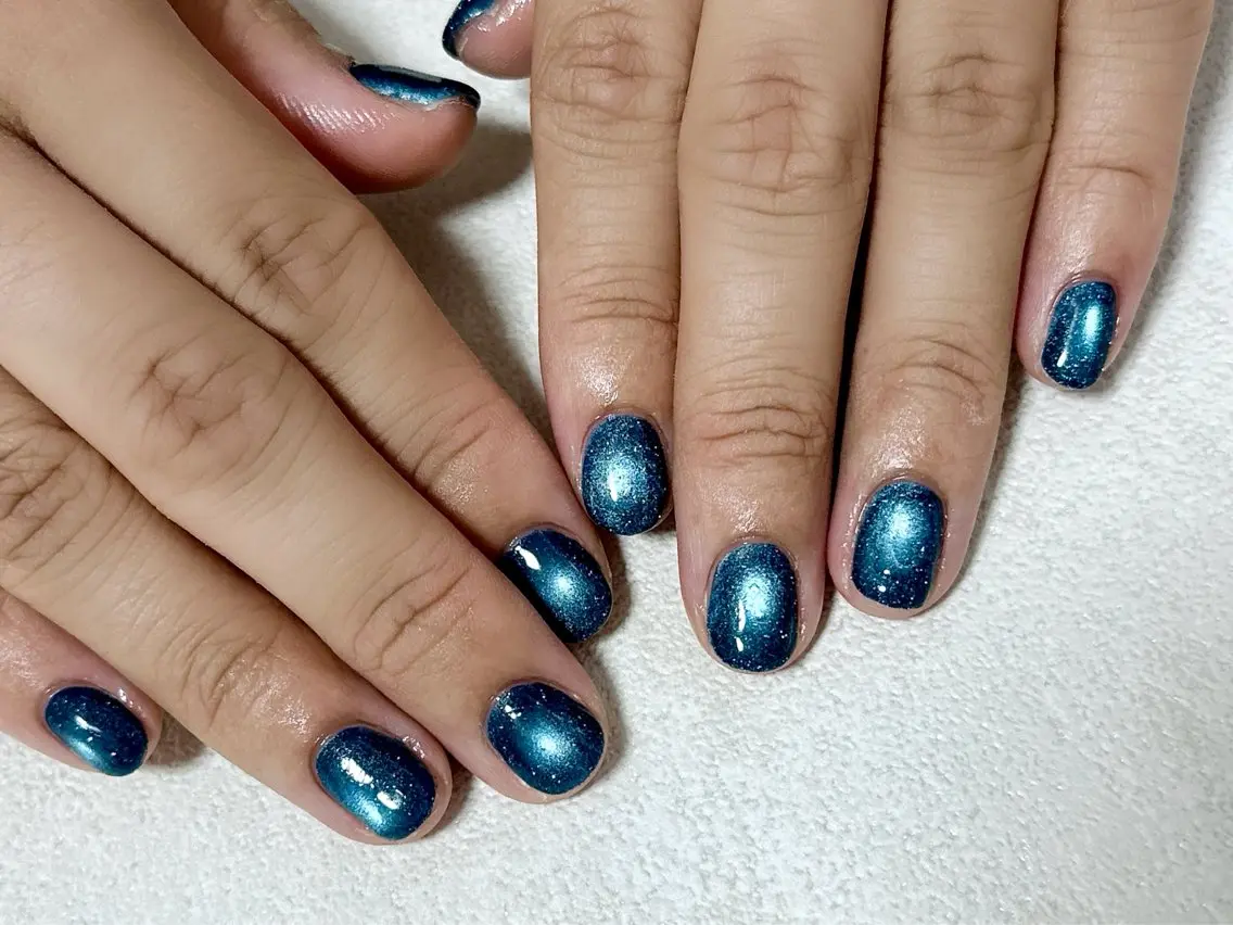 ネイル アニマル柄 オーロラネイル フラッシュネイル フラッシュマグ フットネイル ハンドネイル mogu nailのネイルデザイン