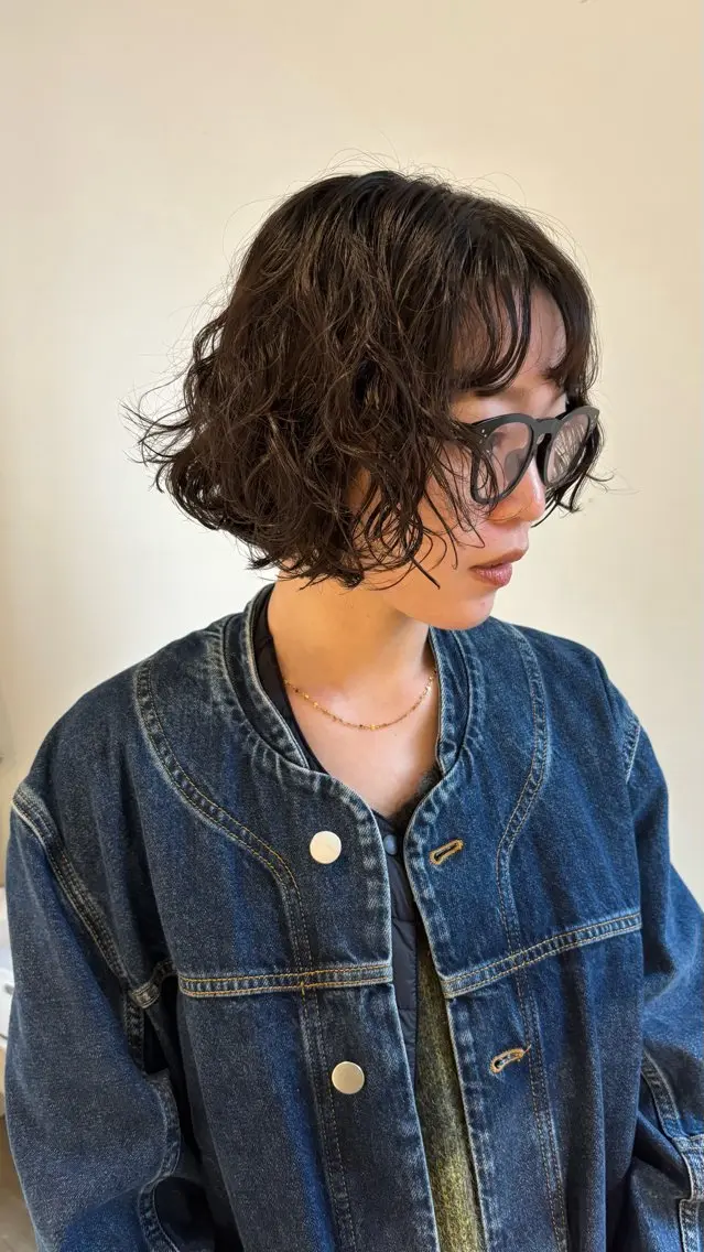 ショート パーマ ボブ カット パーマ トリートメント &72 takiのヘアスタイル