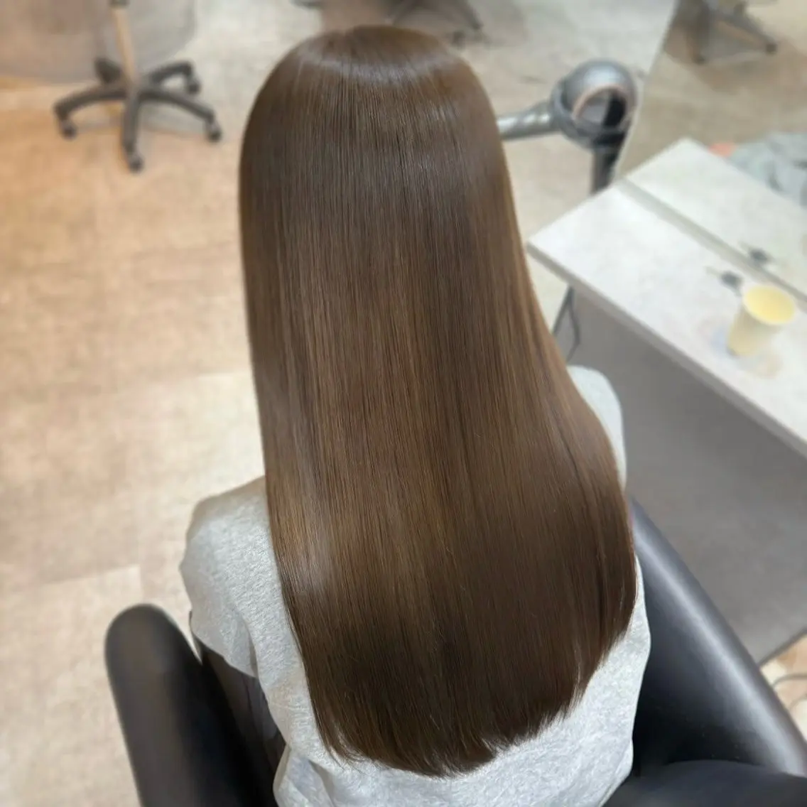 【✨大人気✨】メンテナンスカット+コスメストレート+高保湿トリートメント🌼の写真