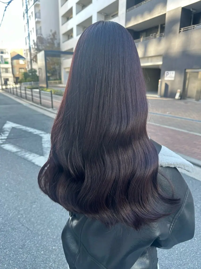 ロング カラー カット ヘアカラー トリートメント Rinka/梅田/ 透け感カラー🤎のヘアスタイル