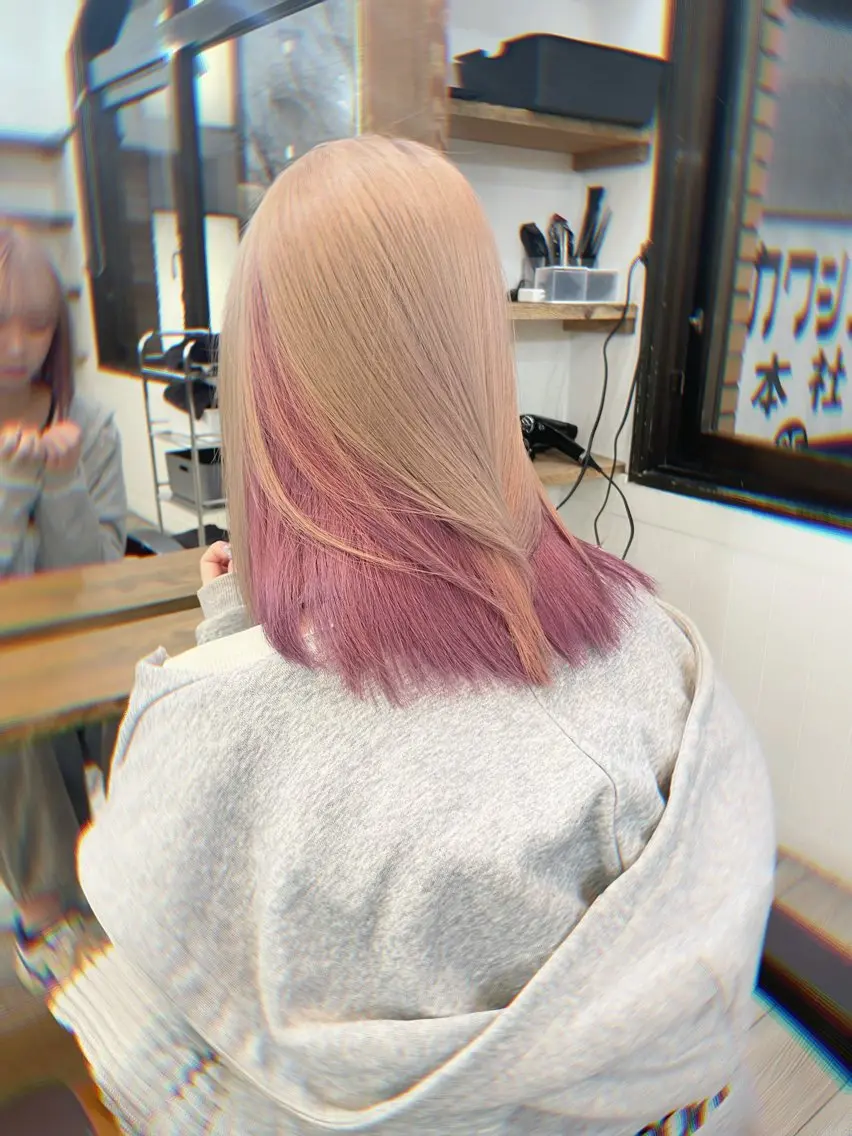 セミロング カラー カット ヘアカラー HIKARU店長/ ✨️髪質改善のヘアスタイル