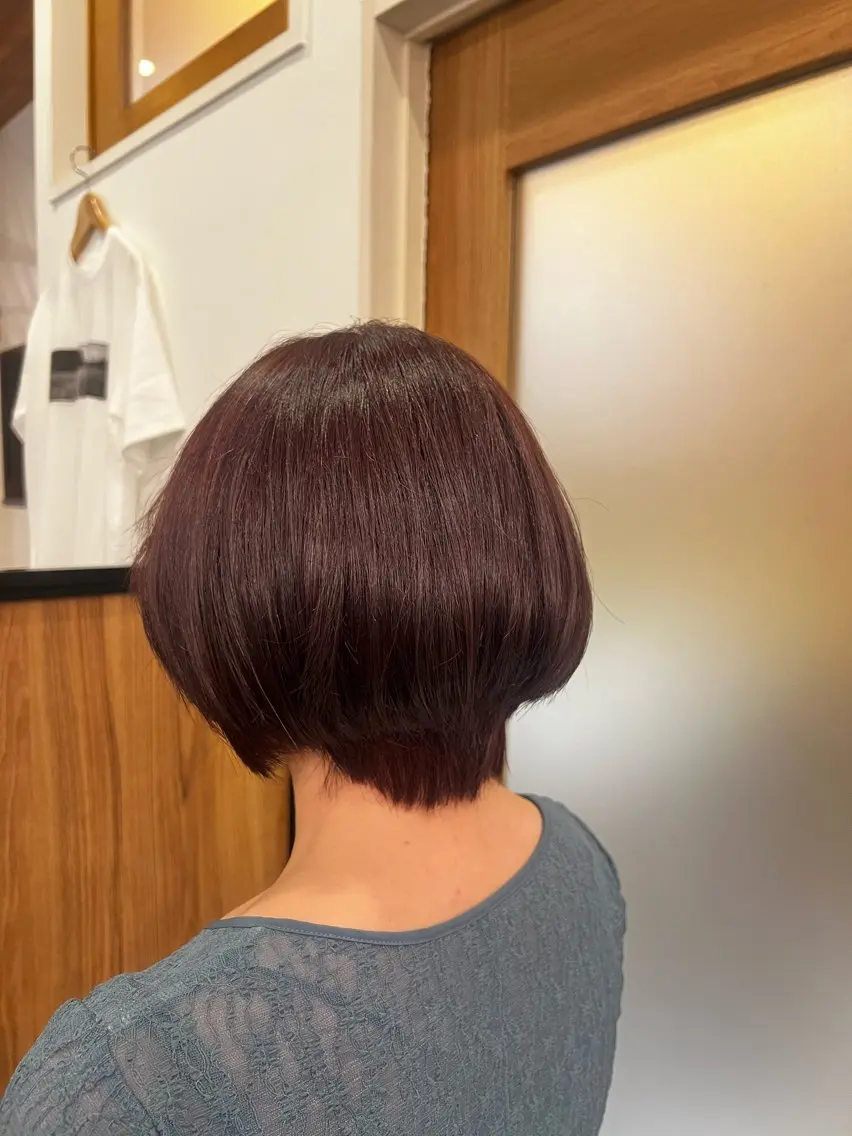 ミディアム カラー ブラウンカラー ナチュラルブラウン コバヤシ ユメのヘアスタイル