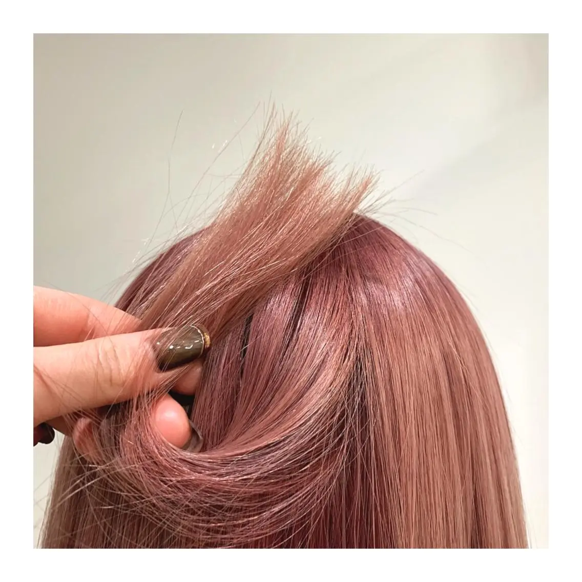 ミディアム カラー ヘアカラー トリートメント あべ ゆうかのヘアスタイル