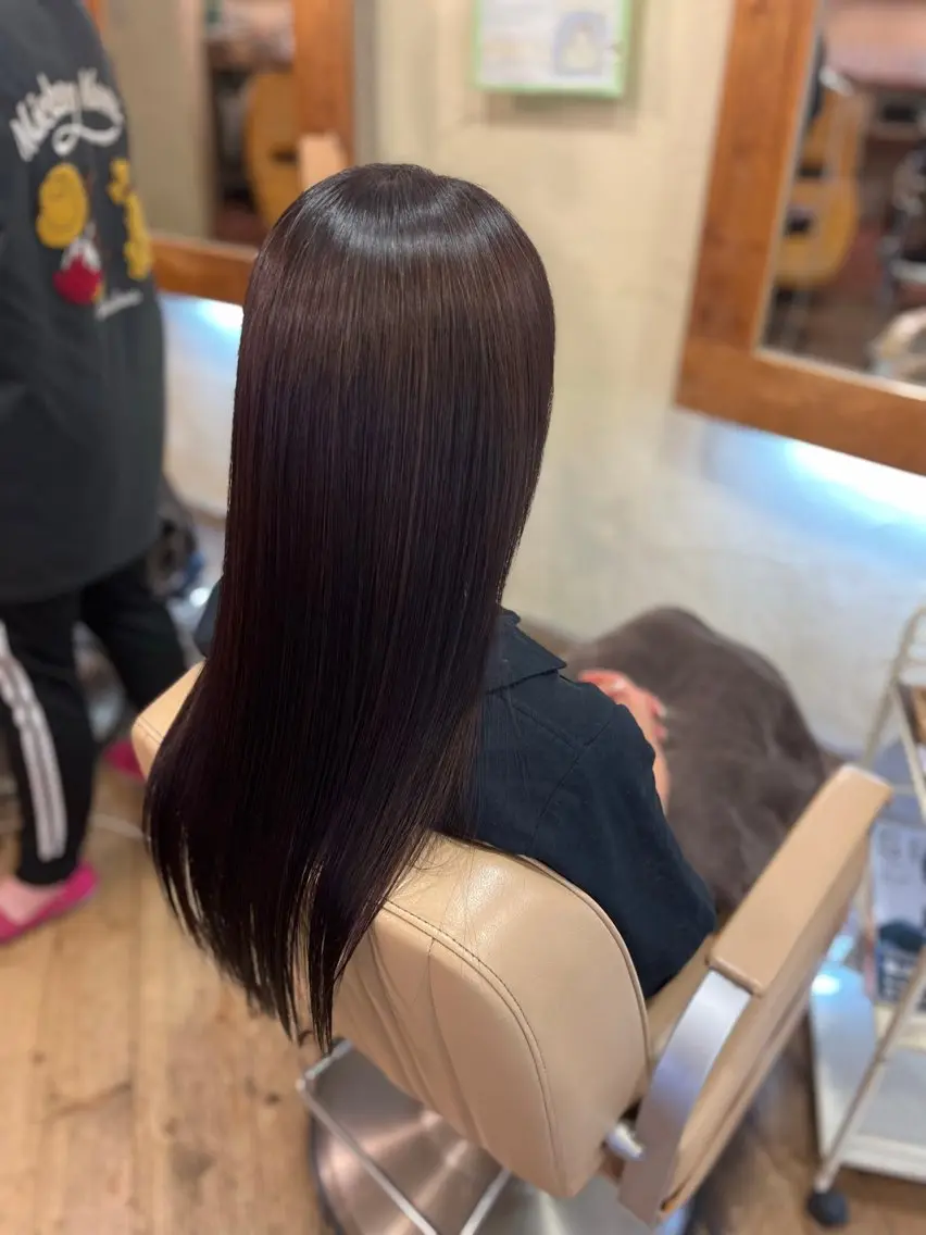 ロング 髪質改善 トリートメント カット トリートメント ヘアセット 柘植 雅大のヘアスタイル