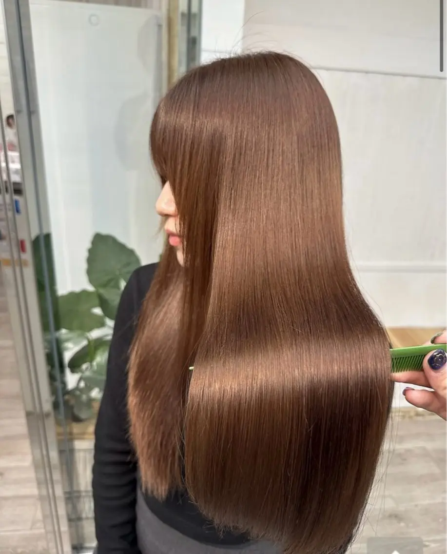 ロング カラー パーマ カット ヘアカラー 縮毛矯正 トリートメント 盛れる艶カラー× レイヤーカット/咲来のヘアスタイル