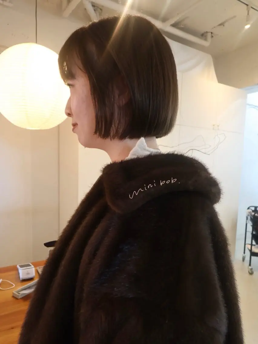 ショート ボブ カット ヘアカラー トリートメント 🍑透明感hair ・NENE🍑のヘアスタイル