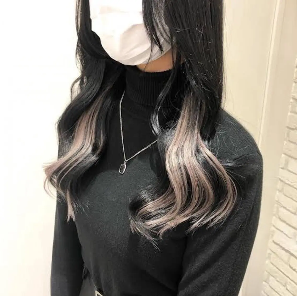 🔥【ブリーチなしOK】ハイトーンインナーカラーエクステ(×20)＋ワンカラー＋なじませカット＋外部補修TRの写真
