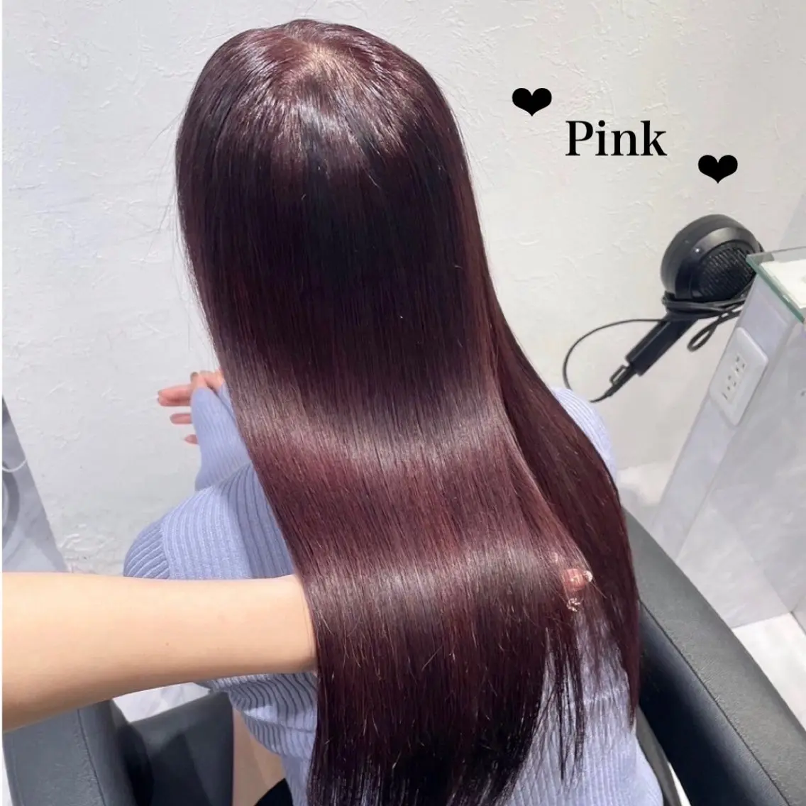 カラー ピンクカラー 黒川 まりあのヘアスタイル