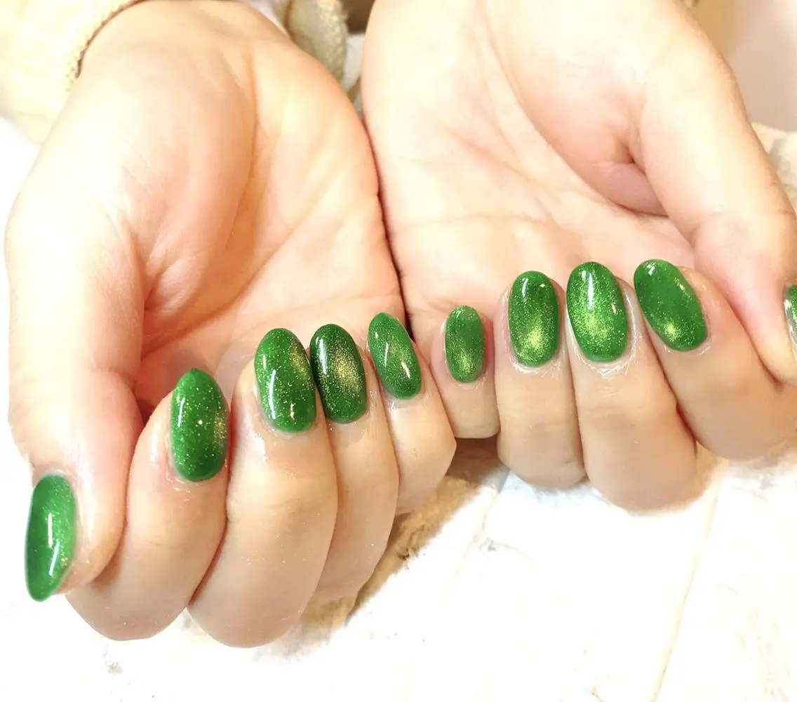 ネイル マグネットネイル ワンカラーネイル yochi nailのネイルデザイン