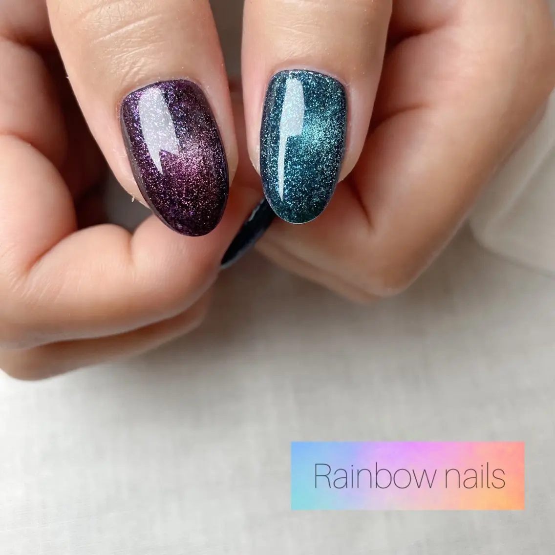 ネイル Rainbow nailsくろちゃんのネイルデザイン