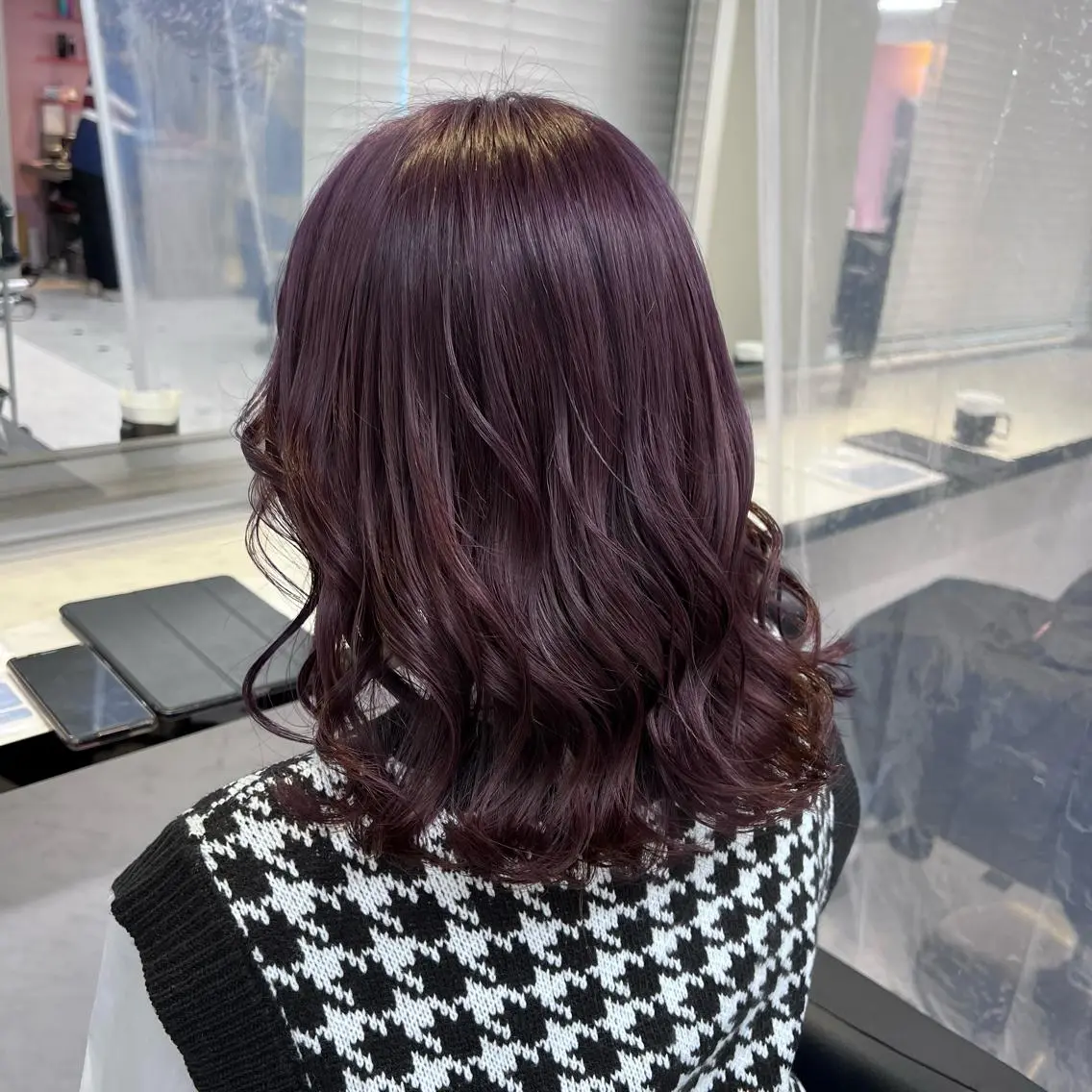 ミディアム カラー パーマ 💕上野美容師☁ ブリーチ💖サワのヘアスタイル