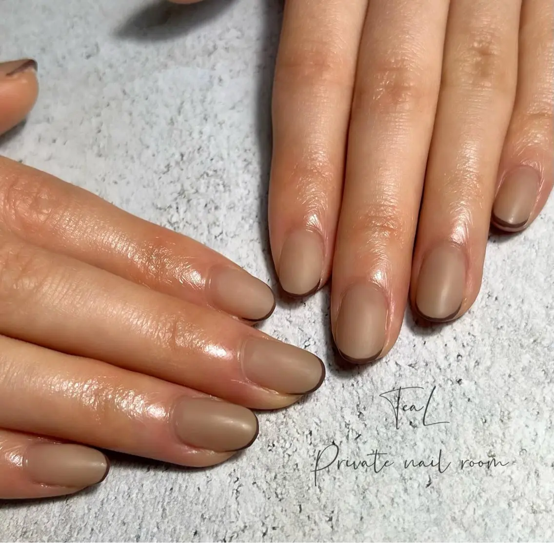 ネイル フレンチネイル マットネイル シンプルネイル TeaL nailのネイルデザイン