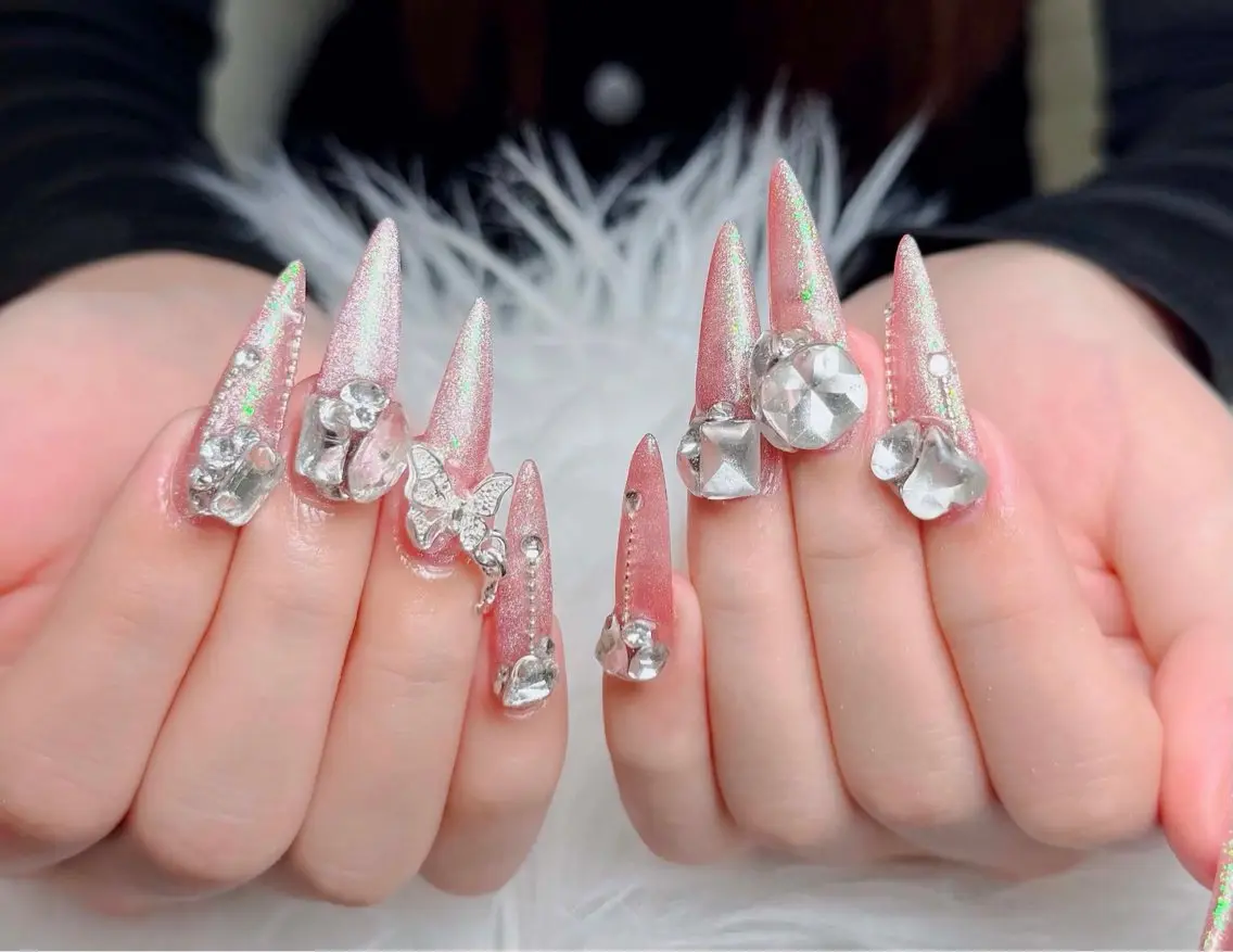 ネイル アートネイル 韓国ネイル 持ち込み ワンホンネイル ハンドネイル Lenie Kabukichoのネイルデザイン