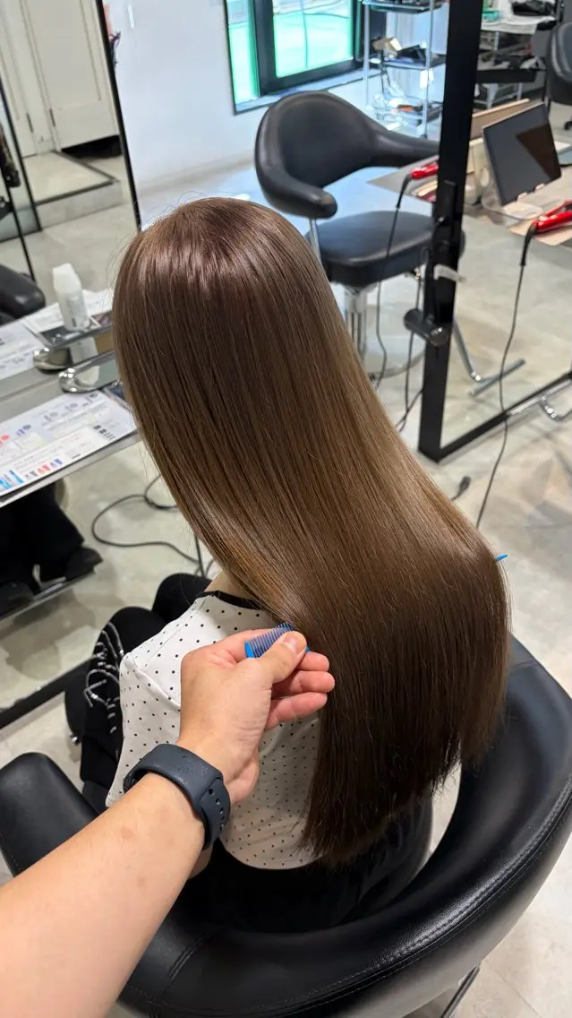 ロング 髪質改善 トリートメント カット ヘアカラー トリートメント FLEEK 安立徹のヘアスタイル