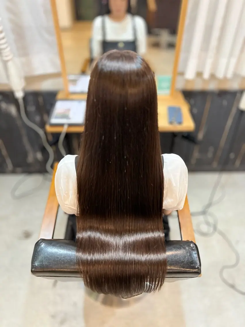 ロング ロング カット 縮毛矯正 トリートメント 綺麗な髪質にしたい方 限定🌈清水 祥のヘアスタイル