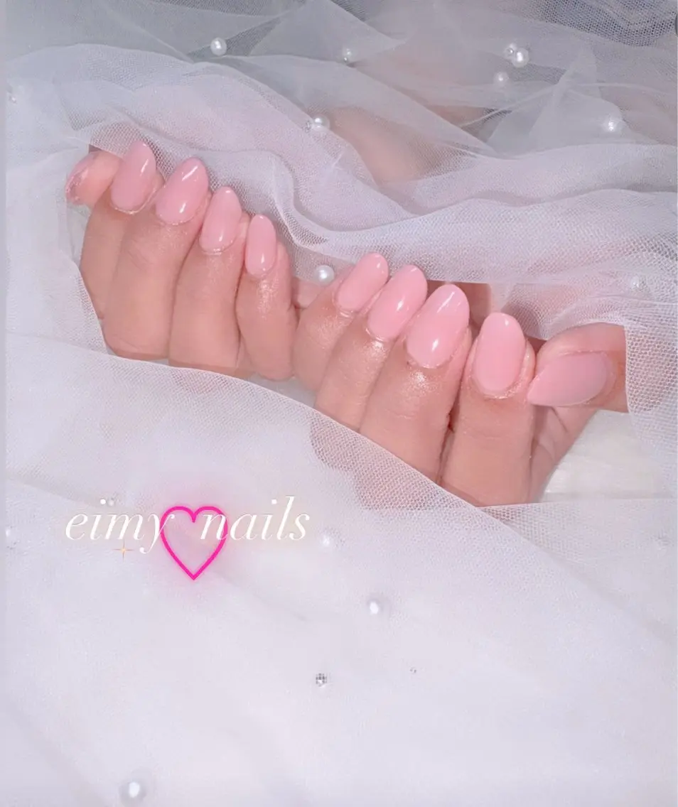 ネイル ワンカラーネイル ピンク ハンドネイル eimy nails♡のネイルデザイン