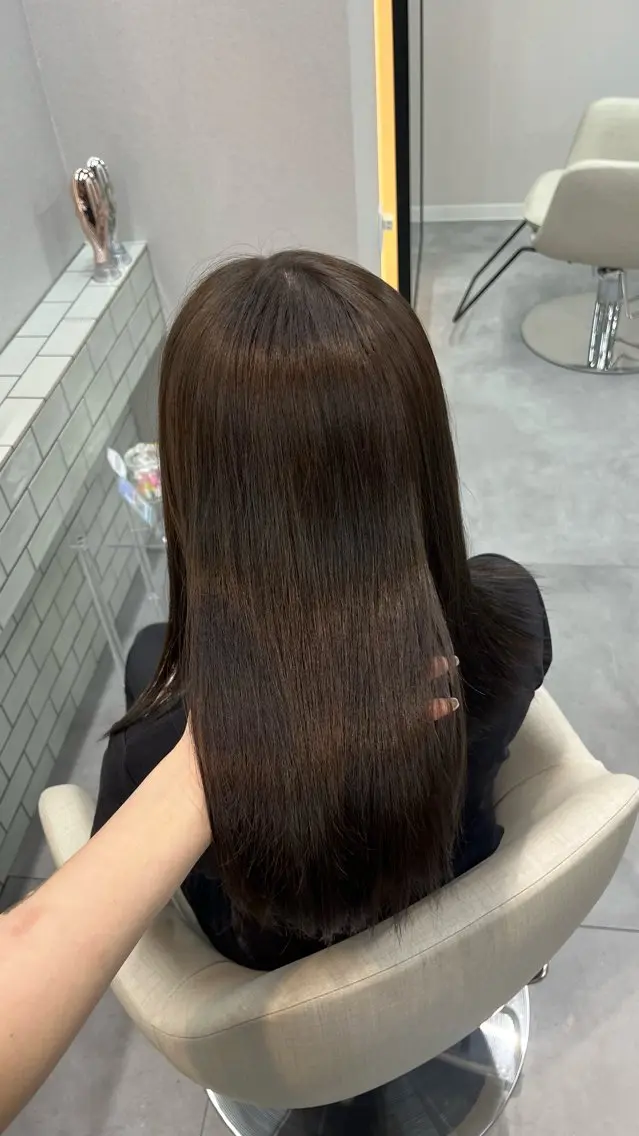 ロング カラー ヘアカラー トリートメント 韓国ヘア/ うる艶髪 🪽🫧Neneのヘアスタイル