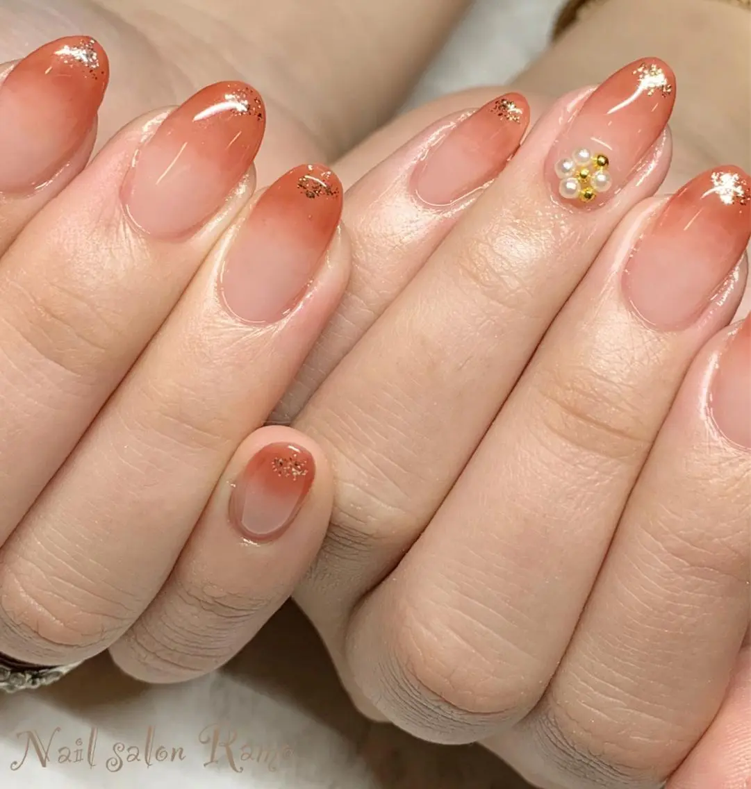 ネイル アートネイル ブルー ジェルネイル グラデーション パラジェル 松田 祥子のネイルデザイン