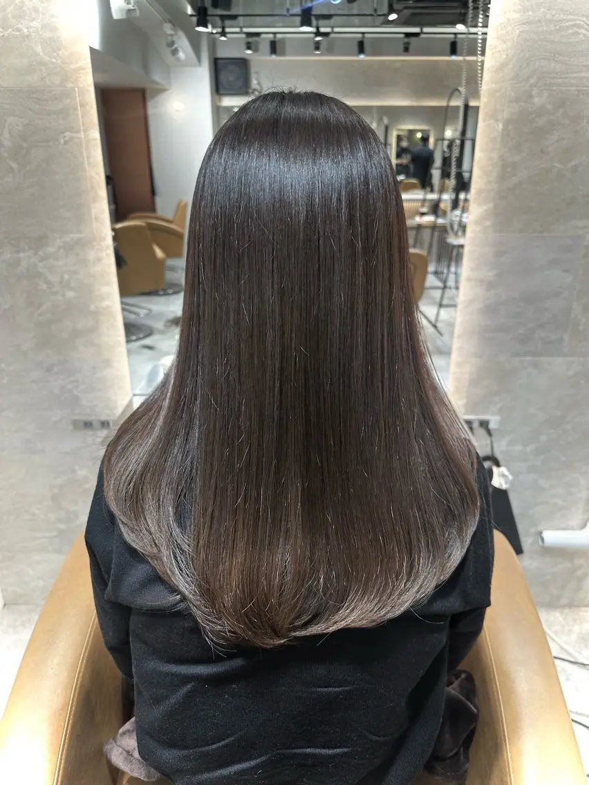 セミロング 髪質改善 縮毛矯正 トリートメント カット ヘアカラー 縮毛矯正 トリートメント 銀座副店長/レイヤー /髪質改善/田島のヘアスタイル