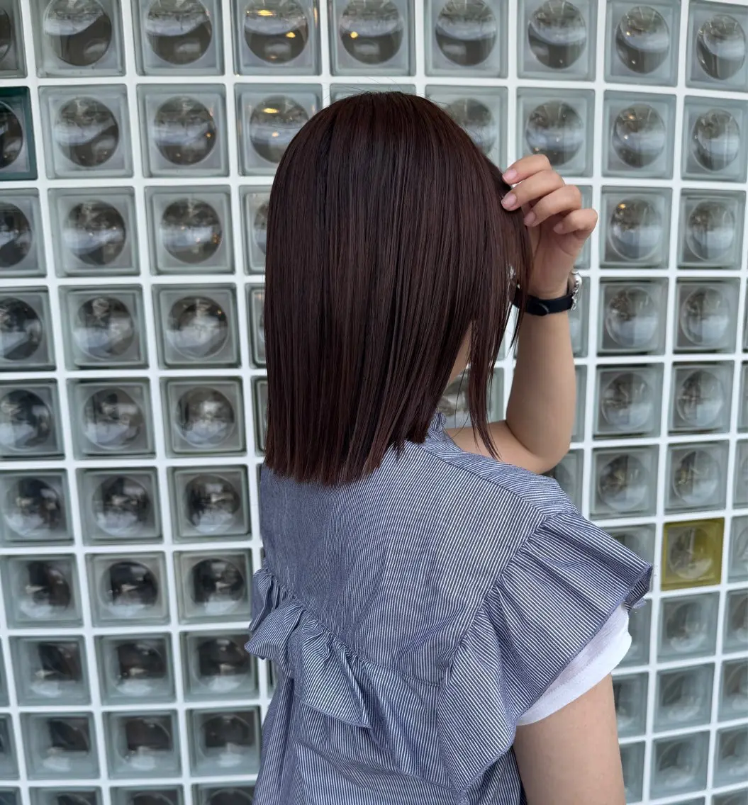 ショート カラー ブラウンカラー 透明感カラー ピンクカラー 仲野 亜由美のヘアスタイル