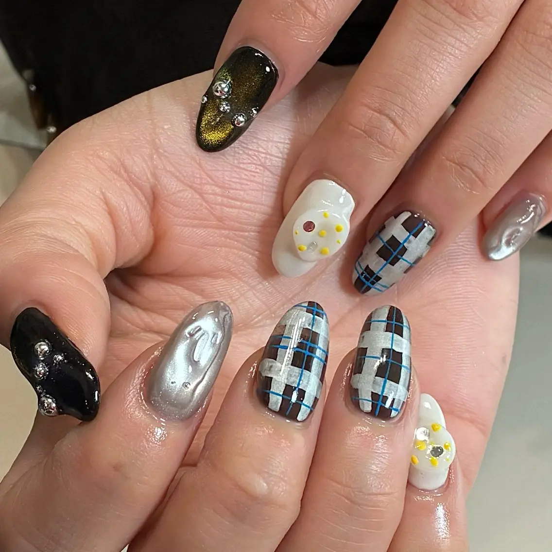 ネイル 長さ出し ニュアンスネイル 春ネイル 冬ネイル ハンドネイル nail salon Lipine 新守山のネイルデザイン