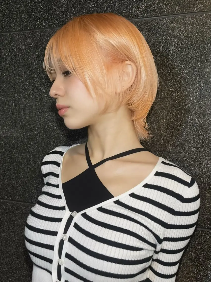 カラー ブリーチ オレンジ ヘアカラー YOLO/ HANAのヘアスタイル