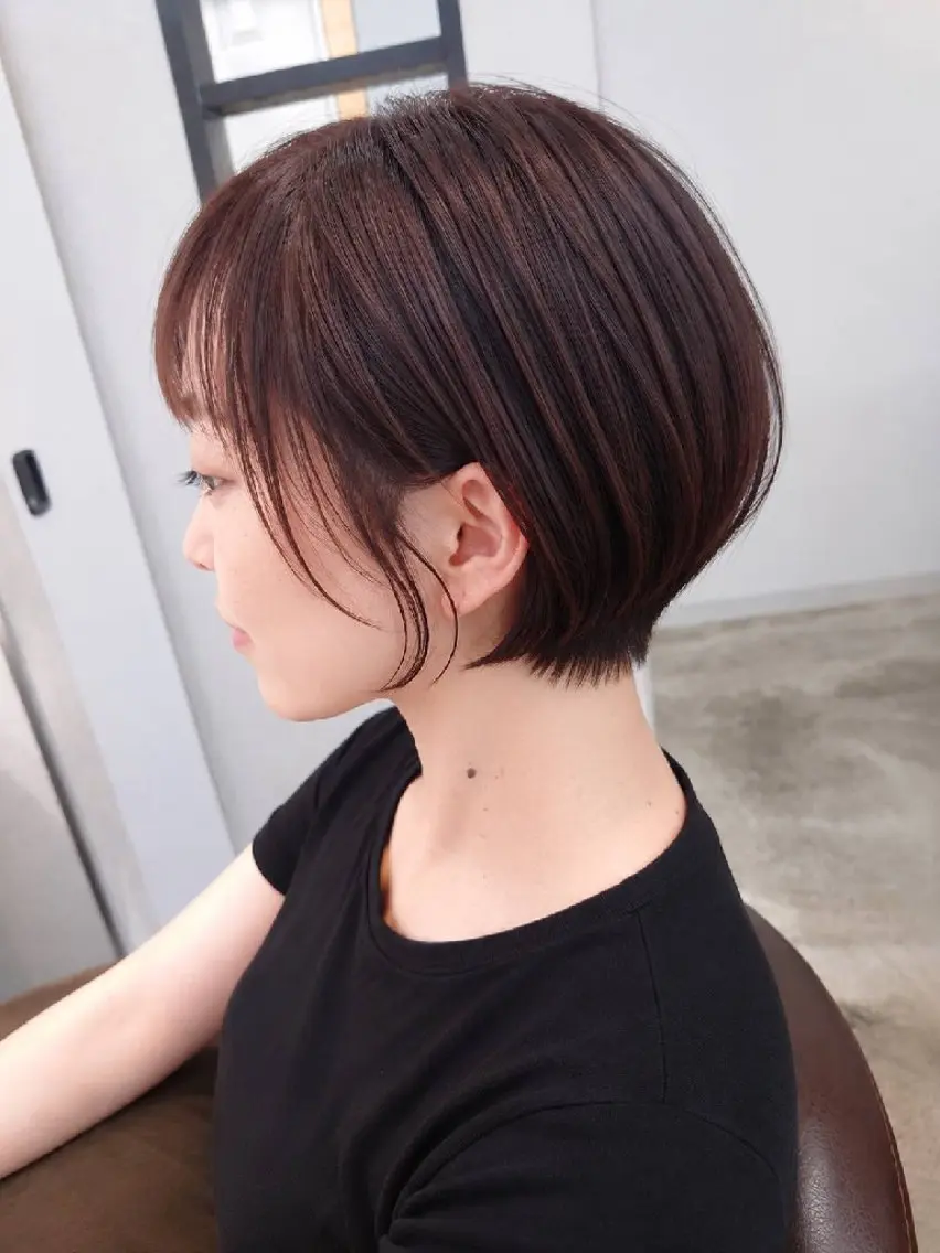 ショート ショートボブ ケアカラー ボブ ショートヘア 縮毛矯正✨艶髪 シノハラ✨髪質改善のヘアスタイル