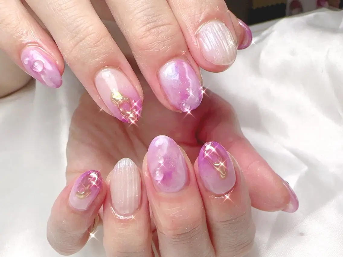 ネイル ハンドネイル Cherie PINKのネイルデザイン
