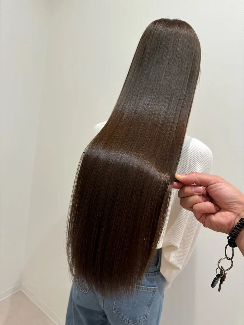ロング カット ヘアカラー トリートメント 美髪矯正💙ྀི/ 水光髪🫧/ミナルのヘアスタイル