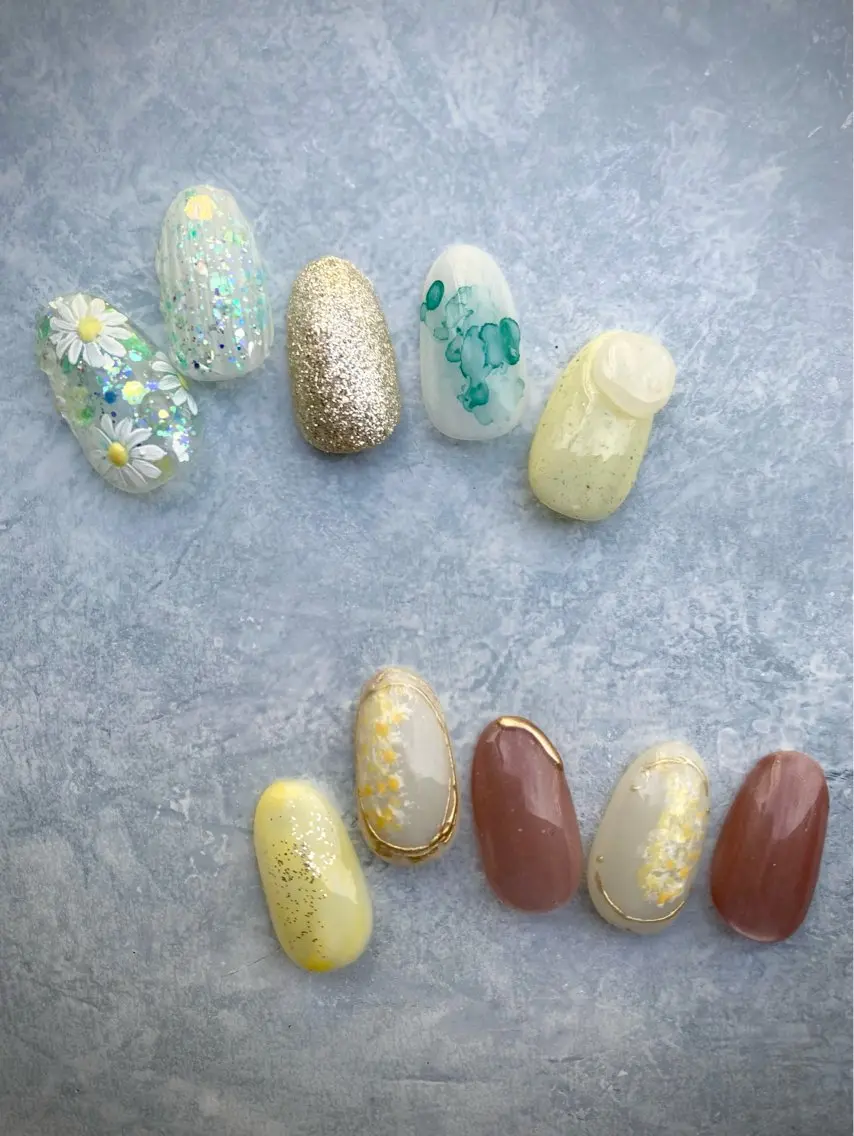 【新規様限定オフ有無どちらも🉑】10本中4本​〜​6本アート💅/サンプル撮影、ご感想にご協力いただける方の写真
