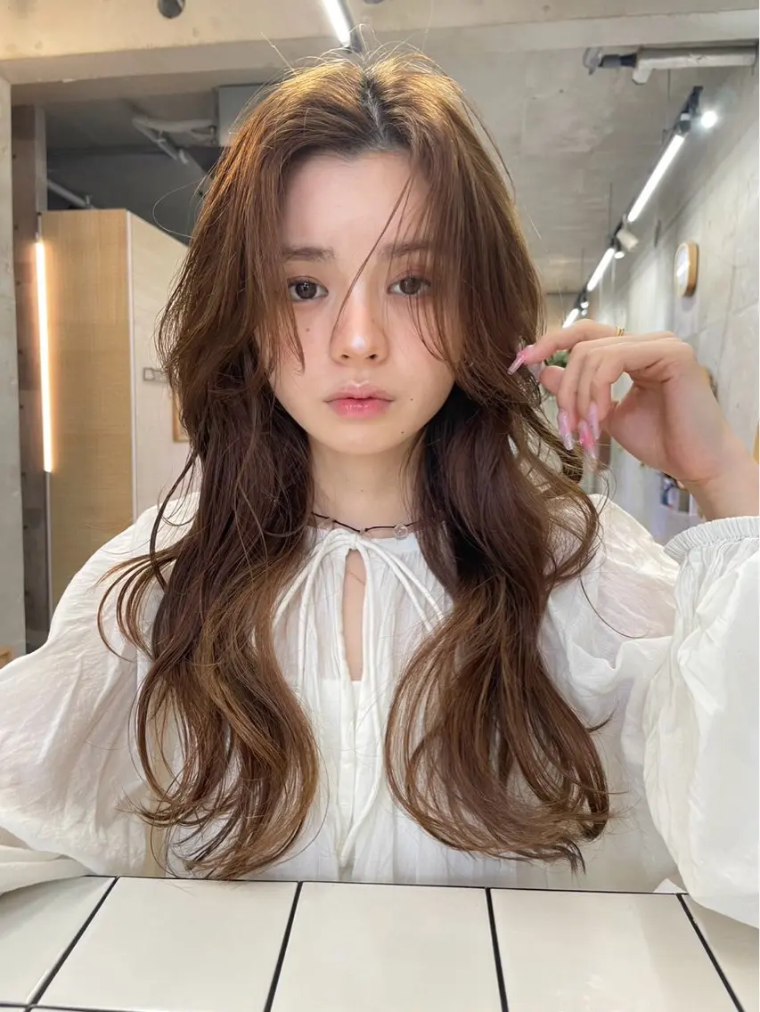 ロング カラー カット ヘアカラー 🤎𝐌𝐚𝐨⌇ お悩み解決美容師🤎のヘアスタイル