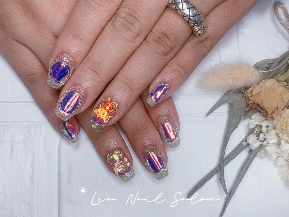 ショート カラー ネイル Le’a NailSalonのネイルデザイン