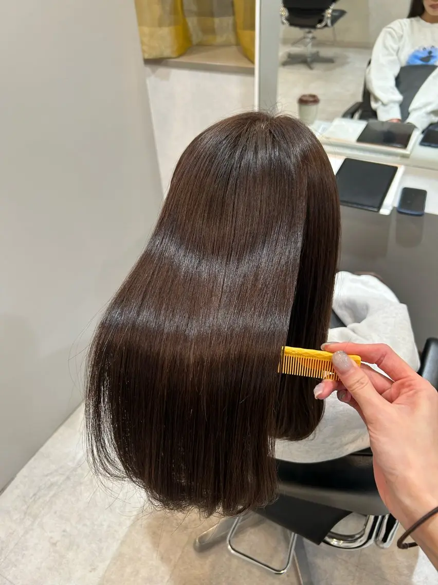 ロング カット 縮毛矯正 トリートメント 柔らかい縮毛矯正/ ボブ/北林のヘアスタイル