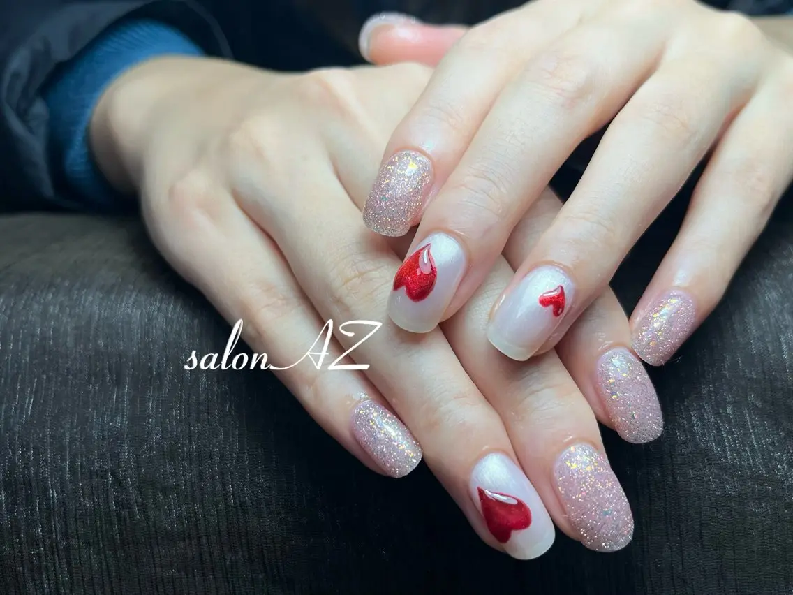 ネイル 長さ出し フットネイル フレンチネイル マグネットネイル ニュアンスネイル salon AZのネイルデザイン