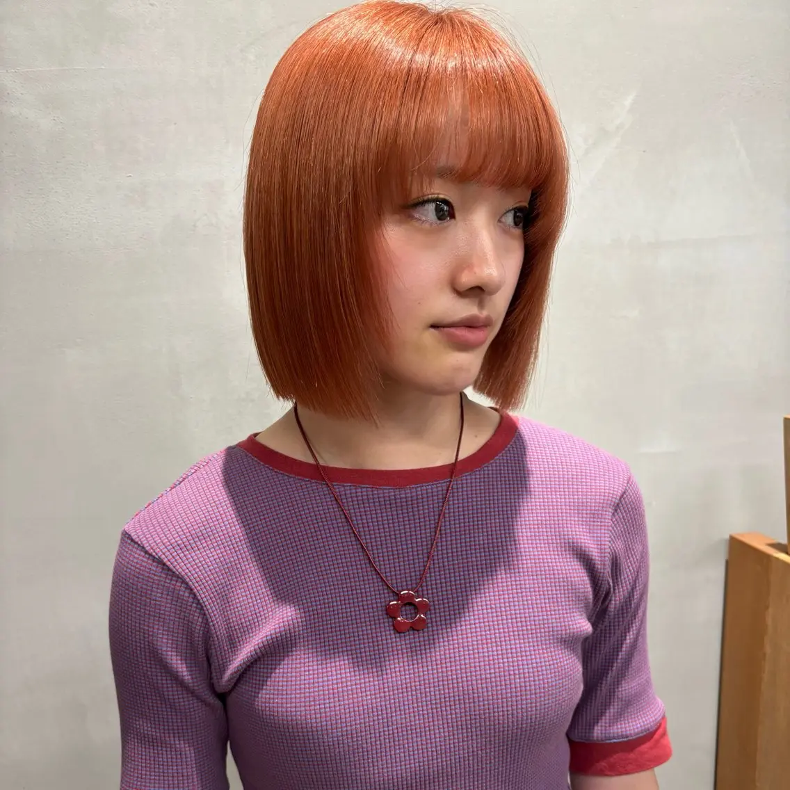 ミディアム カラー ヘアカラー トリートメント 瑠己杏 :ボブ/ ハイトーンのヘアスタイル