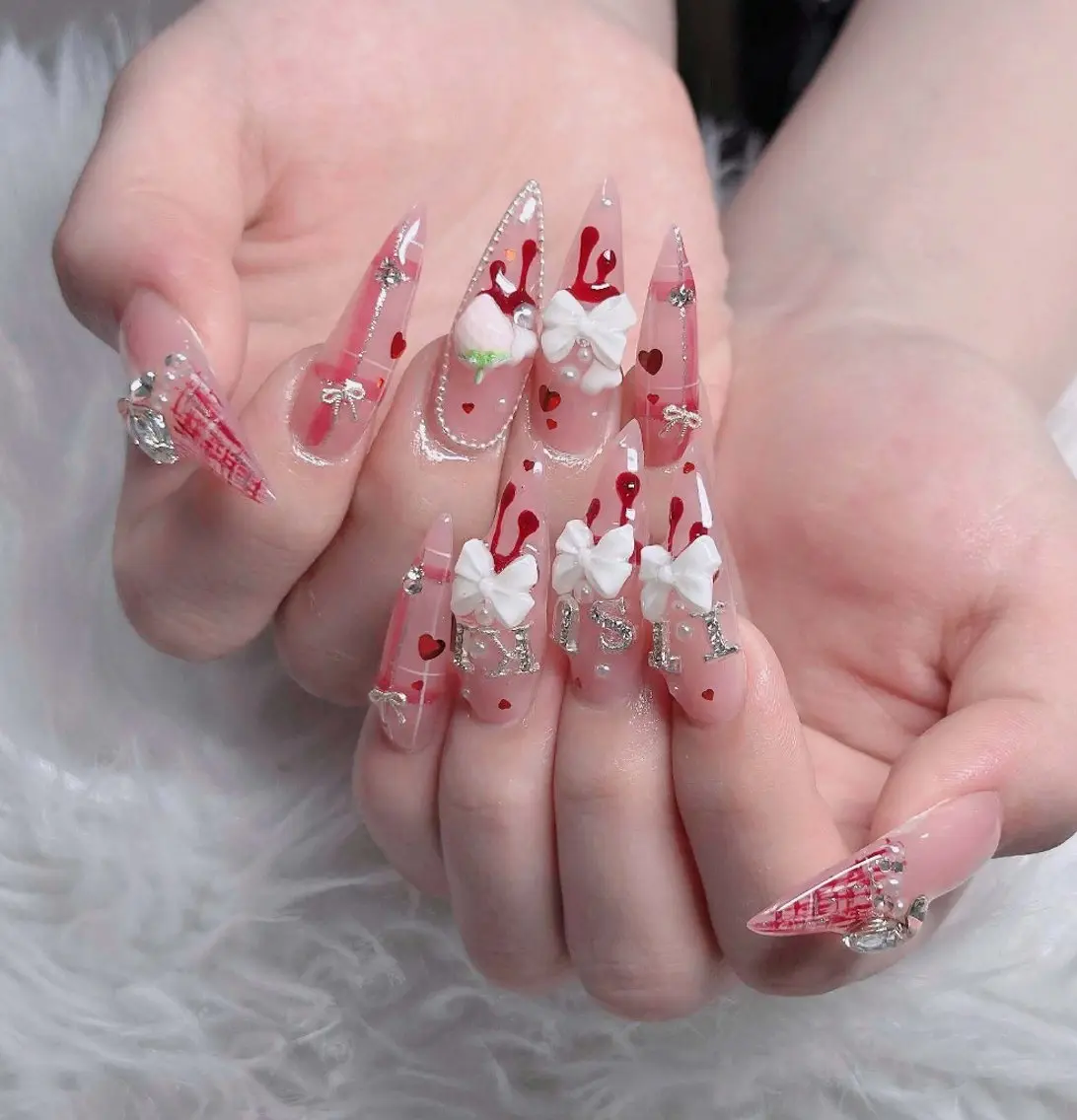 ネイル チークネイル フレンチネイル キラキラネイル 韓国ネイル マグネットネイル ハンドネイル Buruberii hbaby nailのネイルデザイン