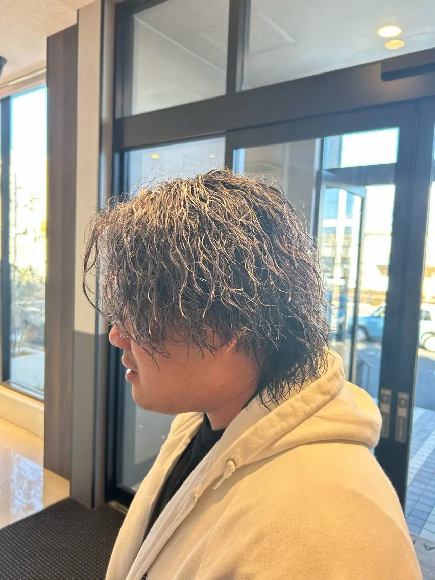 ショート カラー パーマ メンズ メンズ専門 米山諒✂️のヘアスタイル