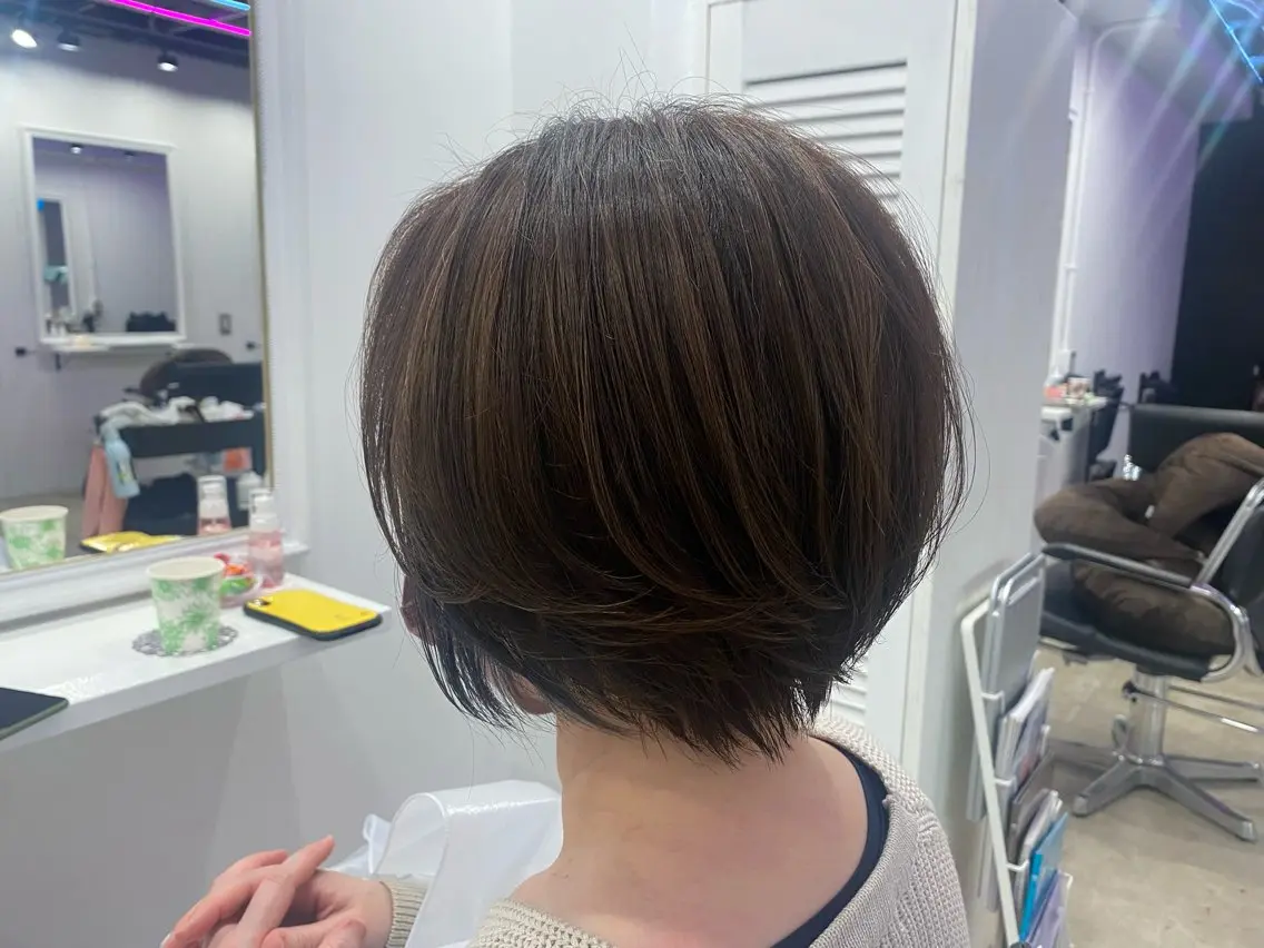 ショート ショートボブ ボブ ショートヘア カット ヘアカラー トリートメント 【ウルフ/レイヤー/ 白髪ぼかし】タツヤのヘアスタイル