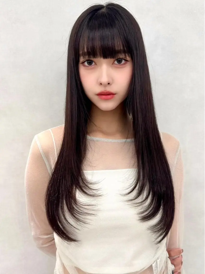 ロング カット ヘアカラー トリートメント EIGHT梅田 /HADUKIのヘアスタイル