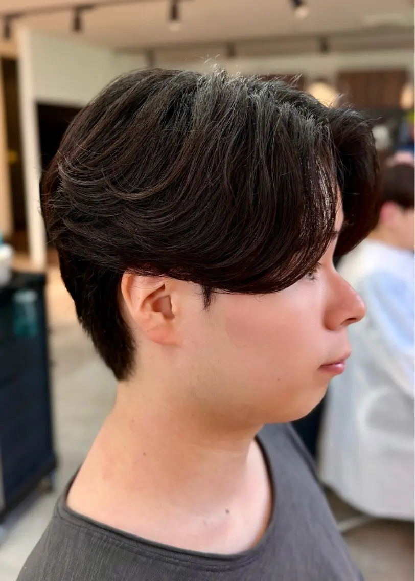 ショート パーマ メンズ 石田 翔琉のヘアスタイル