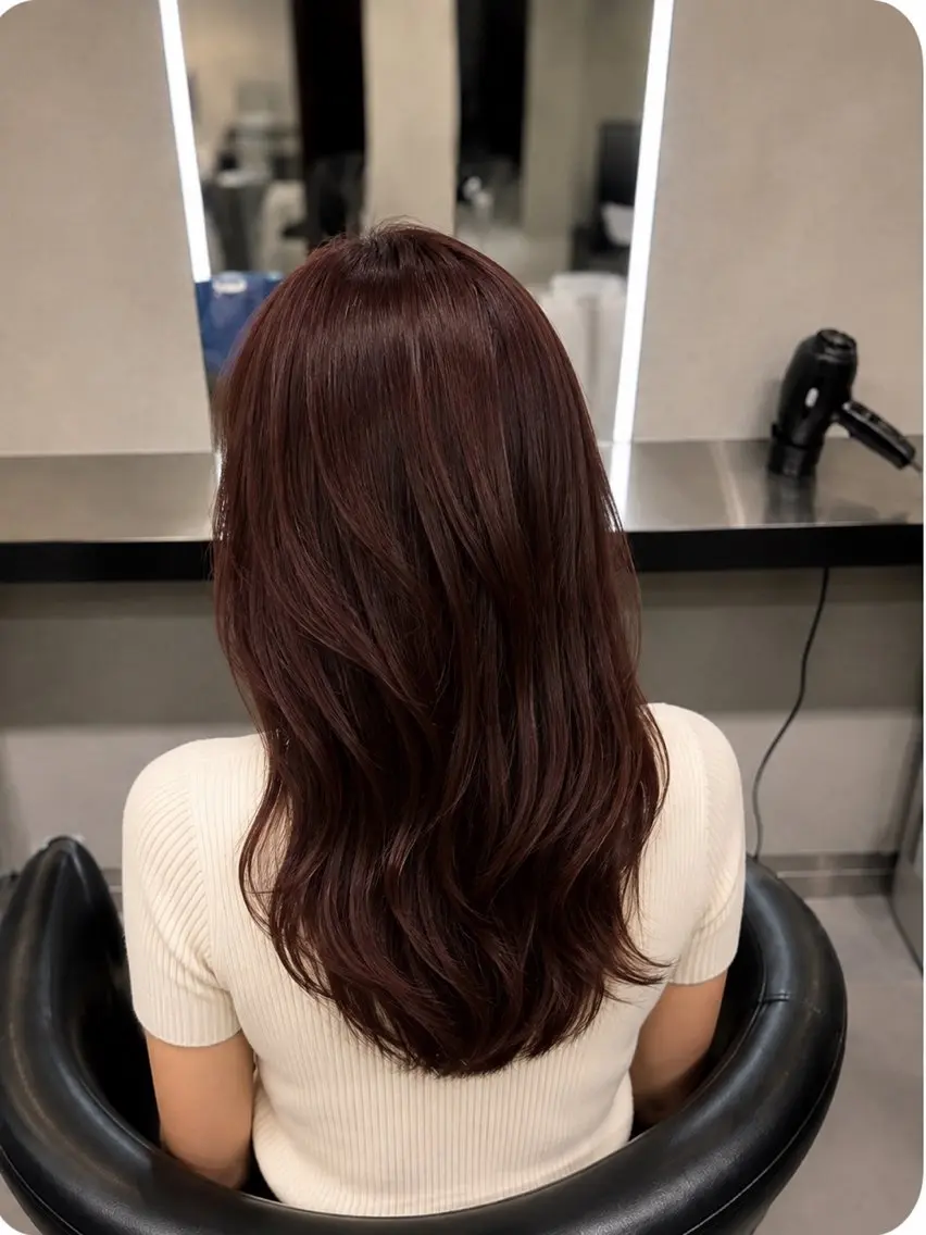 ミディアム カラー ブラウンカラー トリートメント 🌈ウルトワ水素 髪質改善naru🌈のヘアスタイル