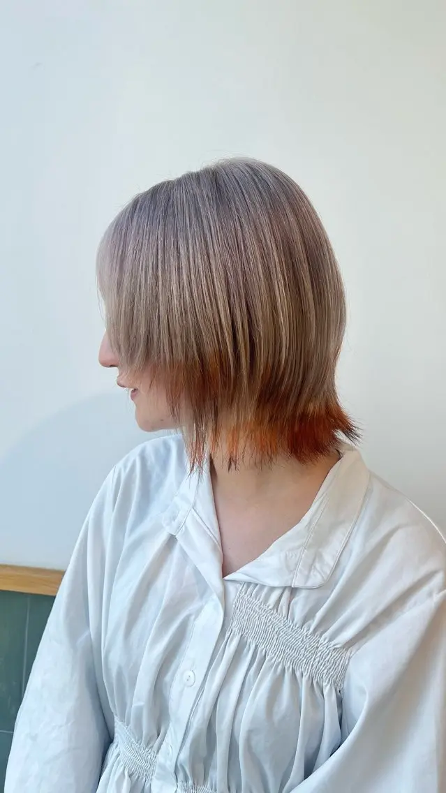 ショート カラー カット ヘアカラー トリートメント 赤みゼロ/透明感 カラー🌿KANTAのヘアスタイル