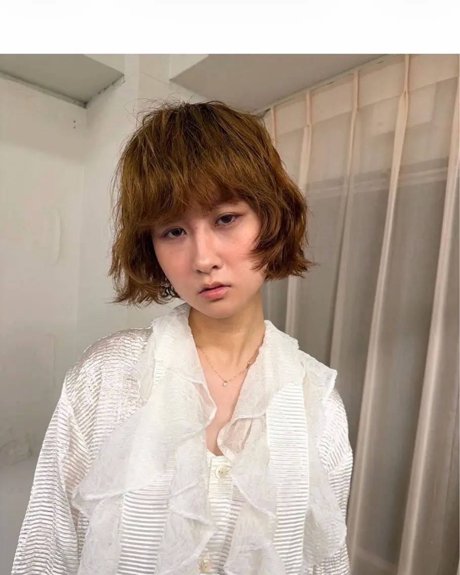 ショート パーマ 吉永 琴香のヘアスタイル
