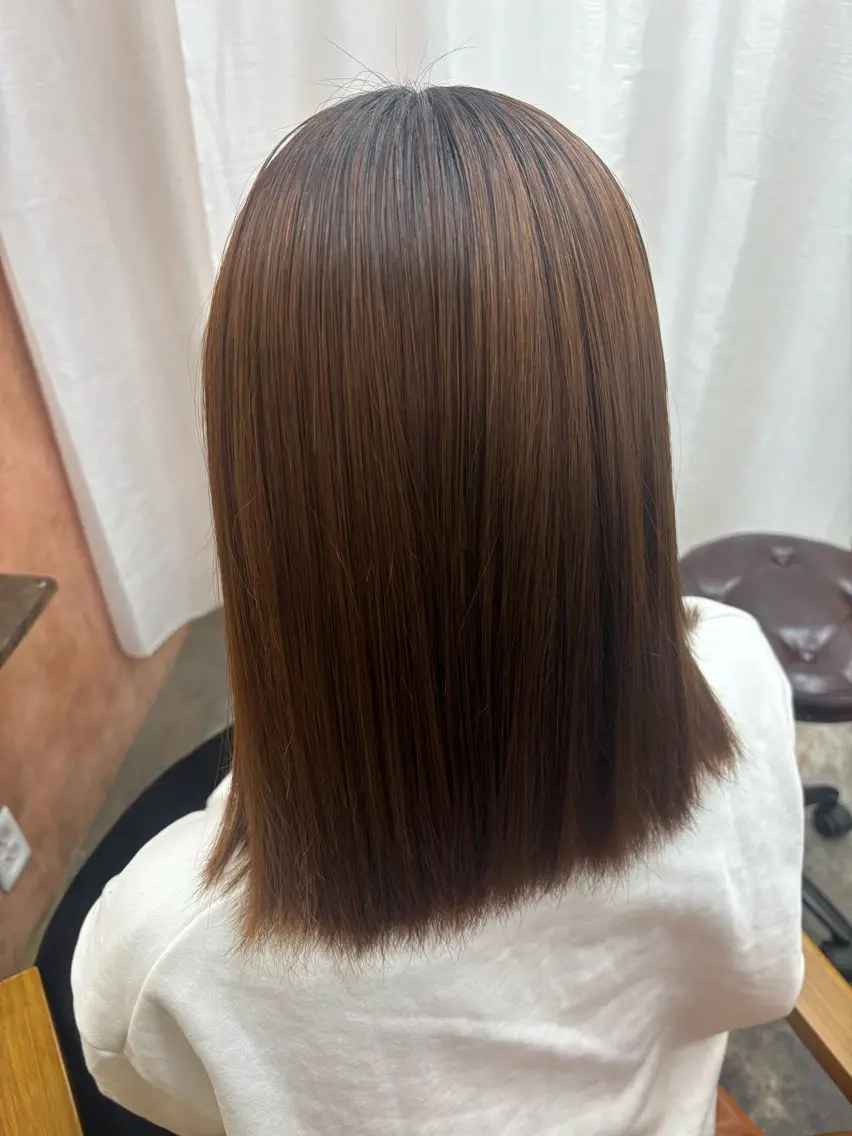 ショート 縮毛矯正 大本 涼風のヘアスタイル