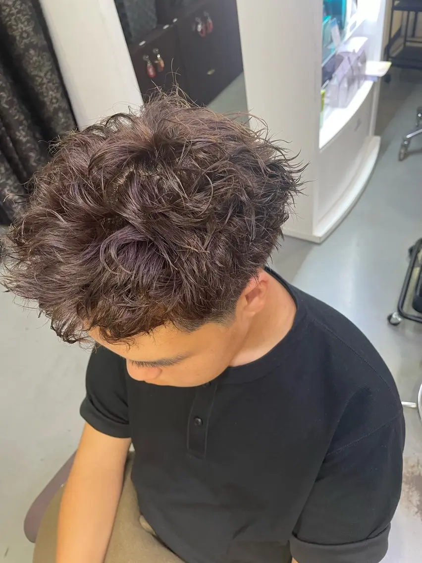 パーマ メンズ メンズパーマ カット モデル様募集中 安松涼真✨️のヘアスタイル