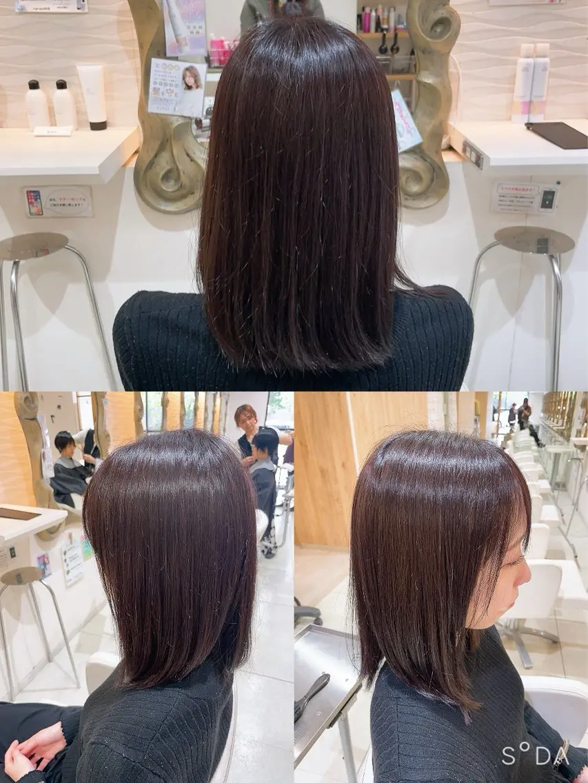 ミディアム ヘアカラー 山本 真緒のヘアスタイル